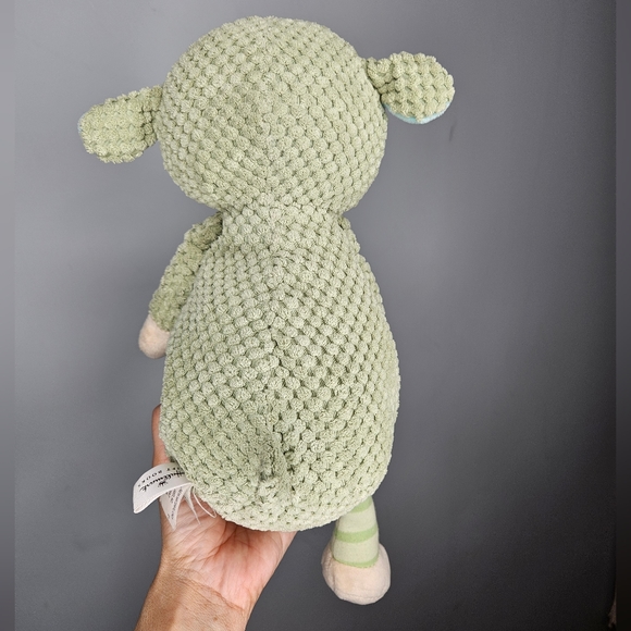 Hallmark There for You Crew Green Waffle Terry Cloth Lamb Plush Stuffed Animal - Picture 7 of 12